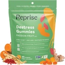 De-Stress Gummiess con Ginseng americano, Turmerico e Goji - Assist with Stress Relief & Mood Boost, All-Natural Relaxation, Low-Sugar, 45 Vegan Gummies, Passion Fruit (45 Gummies (Pack of 1))