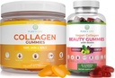 Purificare la vita Marine Collagen & Vegan Collagen Bundle, Gummies Vitamins for Hair Skin and Nails Health (90 Chews), Pore Riduttore & Elasticità, Sostituisci capsule, Pillole