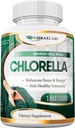 VibraxLabs Chlorella Capsules – Rotto Cell Wall 600 mg Pillole di verdure (1200 mg) - Integratore di polvere proteica per la disintossicazione naturale, Best with Spirulina, No Aftertaste, Made in USA