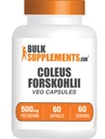 BulkSupplements.com Coleus Forskohlii Capsule - Forskolin Supplemento, Forskolin Capsule - Integratore di erbe, Gluten Free, 1 Capsule per Serving, 60 Capsule (Pack of 1)