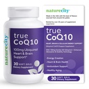 NatureCity True-CoQ10 Ubiquinol 100mg Altamente assorbibile e Stablized Kaneka QH CoQ10 Cuore, Cervello e Supplemento di energia cellulare - (30 Gel Morbidi) Active CoQ10 come Ubiquinol