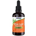 NOW Integratori Alimentari, Ulive Leaf Glycerite Liquid, 18% Oleuropein, Dropper Incluso, Libero Radical Scavenger*, 2-Oncia