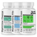 Disciplina alimentare giovanile e tonica per mangiare, pulire, Detox & Energy Support – Peso dell'acqua, Pulire e CortiThermo Forma per Metabolismo, Perdita di Fluidi del Corpo, Rompere l'altopiano, 90 Pillole