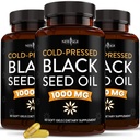 NEW AGE Black Seed Oil Softgel Capsule - Premium Cold-Pressed Nigella Sativa Produrre Pure Black Cumin Seed Oil - Non OGM & Vegetariano 90 Count (Pacchetto di 3)