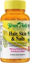 Greenfield Nutritions Halal Biotin Tablet for Adult - 60 Halal Multivitamin for Hair Skin and Nails - Alta potenza 5000mcg Biotin con 50mg Collagen and Minerals - Gelatin Gluten Free, Non-GMO Vitamin