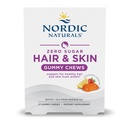 Nordic Naturals Zero Sugar Hair & Skin Gummy Chews, Strawberry Lemonade - 27 Gummy Chews - Biotin + GLA da Borage Oil - promuove l'equilibrio sano dei grassi in pelle - Non-GMO - 27 Serve