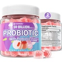 2Pack Probiotici + Prebiotici Gummies Zucchero Gratuito 60 miliardi di CFU, 11 Probiotici di Strains Gummies Filled per Donne Uomini Salute Digestiva e Salute Gut, Supporta costipazione, Diarrea, Gas & Bloating