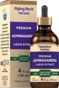Piping Rock Ashwagandha Liquid Drops | 4 fl oz | Premium Herbal Root Extract | Alcohol Free Tincture | Vegetariano, Non OGM, Gluten Free Supplement