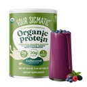 Quattro Sigmatic Organic Plant-Based Protein Polvere non aromatizzata con Lion’s Mane, Chaga, Cordyceps e More | Clean Vegan Protein Elevated for Brain Function and Immune Support | 16.9 oz