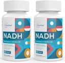 NADH 50mg + CoQ10 200mg + D-Ribose 150mg supplemento, Aumentare NAD+ Integratore per Energia, Fatigue, Nicotinamide Ridotto Dinucleotide Adenina, 120 capsule vegetali