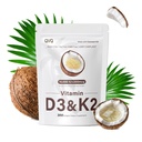300 Pcs 2 in 1 Vitamina D3 10000 iu Plus K2 (MK-7) 200 mcg Olio di cocco vergine Softgels con vitamine D & K Supporta l'assorbimento del calcio, Bone, Immune, & salute del cuore – Facile da ingoiare