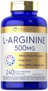 Carlyle L-Arginina 500 mg capsule | 240 Count | Precursore ossido nitrico | Aminoacido forma libera | Non-GMO & Gluten Integratore gratuito