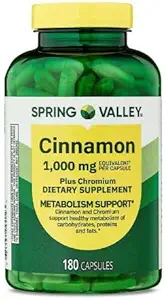 Generico Cinnamon Plus Chromium, 1.000 mg, 180 Count Capsules - Integratore alimentare naturale per General Wellness & + Sticker Dri Store