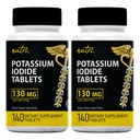 Potassium Iodide compresse (Pacchetto di 2) 130mg - 280 compresse EXP 10/2032 - YODO Naciente - KI Pillole - Yoduro de Potasio - Nutri Integratori