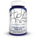 Nootropics Depot Vitamin D3 + K2 con Vitamina C Tablets | 60 Count | Cholecalciferol + Menaquinone-4 (MK-4) | Mood, & Bone Health | Assorbimento sano di calcio