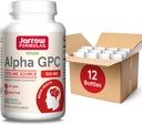Jarrow Formulas Alpha GPC, 300mg, Integratore alimentare, Integratori per la salute del cervello per adulti, 60 capsule vegetali, 30 giorni di alimentazione (PACK OF 12)