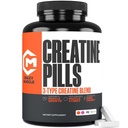 Crazy Muscle Creatine Pills, 5g 3X Pure Creatine Monohydrate, Pre Workout Bulk Muscle Mass Gainer, Alta assorbimento Facile da prendere ThreeAtine 3 Tipo Optimum Performance per la crescita magra, 90 compresse