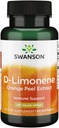 Swanson D-Limonene - Supplemento di Estratto di chicco d'arancia Promuovere la salute cellulare - Formula di alta potenza che supporta la difesa della salute - (60 capsule, 250 mg ogni) (1 confezione)