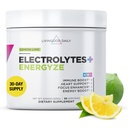 Polvere di elettroliti giornalieri di Livingood, Polvere di idratazione di elettroliti con vitamina C, Taurina, D Ribose & FOS, Miscela di bevanda di elettrolita senza zucchero, Keto, senza glutine, Lime di limone Flavor, 30 Servings