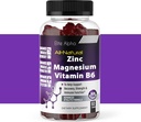 Zinc+Magnesium+Vitamin B6 Gommie Max Strength - Potente Zinco All-Naturale, Magnesio, B6 per il supporto immunitario e l'energia muscolare & Recupero