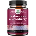 D Mannosio con supplemento di mirtillo - Potente D Mannosio 1000mg capsule per il supporto di difesa del rene & Cleanse e salute del tratto urinario per le donne e gli uomini - Integratore di salute della vescica per gli adulti - 120 Conte