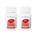 GeriCare Ferrous Sulfate Tablets 325mg, Elemental Iron 65 mg High Potency Iron Supplement | Supplemento alimentare 100 Count. (Pacchetto di 2)