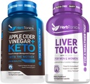 Estratto di Aceto di Sidro di Mele di Erbe Plus Keto BHB | Fat Burner & Weight Loss Supplemento per Donne & Uomini - Liver Cleanse Detox & Repair Formula con Latte Thistle Artichoke e 24 Herbs Liver Health