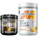 MuscleTech Creatina + Whey Protein Isolate Bundle Platinum Creatine Iso Whey Clear, Arancione