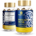 Prime Code [ 3 in 1] Psyllium Husk Capsule con Citrato di Magnesio e Vitamina C | Psyllium Husk Capsule 1000mg | Citrato di Magnesio 200mg | Vitamina C 250mg | Non OGM | Gluten & Soy Free | Vegan