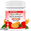 Supplemento di ferro masticabile per le donne/meno (acciaio al carbonio 18 mg con vitamina C 30 mg) Tablet in arancione Flavor 90 Count (1)