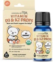 Latte Legendairy Latte Organico Baby Vitamin D3 K2 Gocce Liquide, 400 UI di Baby Vitamin D Gocce per Bambini con K2 Gocce, Vitamina D Gocce per Neonati, Bambini e Bambini, Vegan, 90 Gocce Liquido