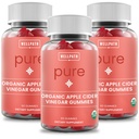 WellPath Pure Organic Apple Cider Vinegar Gummies from The Mother (3 Pack) - Realizzato con Ginger per Gut Health | Vegan, Non-GMO, 180 Ct