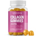 Gummie di collagene per donne e uomini con biotina 2500mcg, zinco, vitamina C & E - Gommie di collagene idrolizzate per capelli, pelle e supporto per unghie - Biotina e collagene Gummies - Limone Flavor - 30 Serve