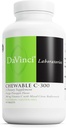 DaVinci Labs Chewable C-300 - Supplemento per sostenere la salute immunitaria, il colesterolo e la produzione di collagene - Con vitamina C, pectina e altro ancora - Gluten-Free - Arancione ananas Flavor - 90 compresse vegetariane