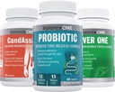 Balance ONE 3 Month Kit | Probiotic, CandAssist, Liver One | 15 miliardi di CFU Probiotico | Cleanse naturale con acido caprilico | supporto al fegato con cardo al latte