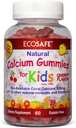 ECO SAFE Coral Calcium Vitamin D3 Kids Gummy, Natural Cherry Flavor, Non OGM, Gluten-Free, Dairy-Free, Soy-Free e Gelatin Free - 300 mg di calcio, e 800 IU di vitamina D3-60 Gummies (2 Confezione)