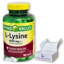 L lysine 1000mg- Aminoacido essenziale compresse, 100ct (pacchetto di 1)