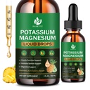 (2 Pack) Integratore di Magnesio di potassio per il supporto immunitario della salute e del muscolo, ad alto assorbimento, triplo complesso di magnesio con glicinato, tauri, citrato e potassio, aroma di ananas, 1 Fl Oz