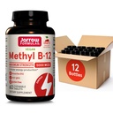 Jarrow Formulas Massima resistenza Methyl B-12 5000 mcg, Integratore alimentare per la produzione di energia cellulare e il supporto della salute del cervello, 60 Cherry-lavored Chewable Tablets, alimentazione di 60 giorni, pacchetto di 12