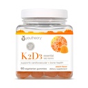 Teteoria K2D3 - Bone & Heart Health Support* - Combina Vitamina D3 & Vitamin K2 - Latticini, Soia & Gluten Free - Peach, 60 Gummie vegetariane