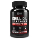 Olio di Krill antartico 1000mg (120 Softgels) Omega 3 Fish Oil Supplemento con EPA, DHA & Astaxanthin - per Joint, Cervello e, Supporto di cuore per uomini e donne