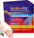 BurnFix® - 4 Pack-Burn Gel Dressing 4 x 4" Burn Care Cream First Aid Treatment. Rilievo immediato dell'idrogeno del dolore Vestito di combustione per 1 °, 2 ° masterizzatori di grado, Razor & sunburns per casa, lavoro, fuoco, SME