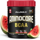 ALLMAX Nutrition AMINOCORE BCAA Powder, 8.18 Grammi di aminoacidi, Intra e Post Workout Recovery Drink, Gluten Free, Watermelon, 945 g