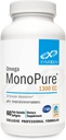 XYMOGEN Omega MonoPure 1300 EC - Olio di pesce con 3X maggiore assorbimento - DHA EPA Omega 3 supplemento per la salute del cuore + supporto cognitivo (60 Softgels)