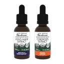 Bundle Difesa Host con Estratto di Mane di Lion, 1 fl oz & Cordyceps Extract, 1 fl oz - Support Brain Health, Memory & Focus - Integratore di supporto per l'energia e l'immune*