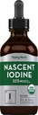 Piping Rock Nascent Iodio Gocce Organico | 2 fl oz | Liquid Vegan Supplemento | Non-GMO, Gluten Free