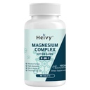 Complesso di Magnesio Heivy, Glicinato di Magnesio, Citrato, Malato, Ossido, Gluconato con Zinco e Vitamina D3, Integratore di Magnesio per Muscolo, Neve, Cuore, Supporto Bone, Alta Assorbimento, 90 compresse