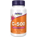 NOW Integratori alimentari, Vitamina C-500 con Hips Rosa, Protezione Antiossidante*, 100 compresse