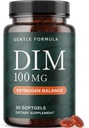 DIM Supplemento 100 mg | Estrogen Balance per le donne e gli uomini | Diindolylmethane per l'equilibrio dell'ormone, l'acne ormonale, il menopausa e il supporto antiossidante | con MCT Oil & Vitamin E | Gentle Softgels | 30 Ct.