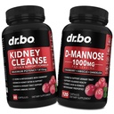 Supplementi di pulizia renale & D Mannose - Supplemento di supporto del rene di disintossicazione, D-Mannose 500mg capsule 1000mg - DMannose & Cranberry naturale per sostenere i reni, la vescica e gli integratori sanitari del tratto urinario